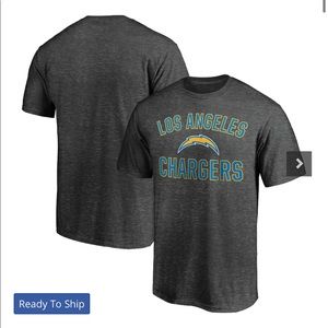 Men's Los Angeles Chargers Fanatics Branded Heathered Charcoal Victory Arch Tee